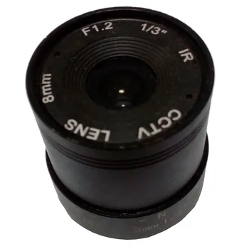  JIENUO CCTV Kamera Lens 8mm CS Lens HD Güvenlik Kamera F1. 2 Görüntü Formatı 1/3 Görüntü Formatı Gözetim HD Kamera 8mm Lens