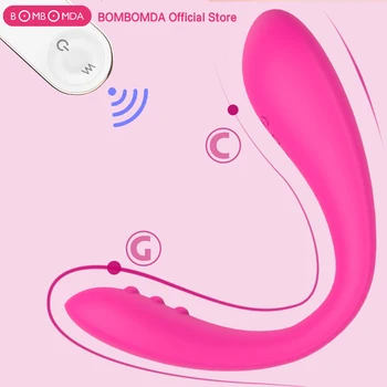  Kablosuz Uzaktan Kumanda Külot Vibratör U Şeklinde çiftler için oyuncaklar Yapay Penis G Noktası Vajina Klitoris Stimülatörü Kadın Masturbator