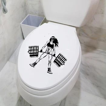  Kadın Fitness Salonu Güzellik Spor Moda Tuvalet Çıkartmalar Duvar Çıkartmaları Vinil 6WS0112
