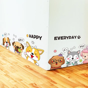  Karikatür Köpekler duvar çıkartmaları Çocuk Odası Dekor Duvar Kağıdı DIY Buzdolabı Çıkartmalar Kreş Duvar Dekorasyon Kendinden yapışkanlı Duvar