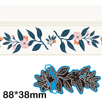  Kesme Ölür Yaratıcı Yapraklar Dalları Kart Dekor için Yeni Dekorasyon Scrapbooking Stencil Kağıt Zanaat Albümü Şablon 88 * 38mm