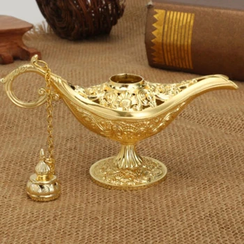  Klasik Aladdin Lamba Peri Masalı Sihirli Lamba Dileğiyle çay yağdanlık Metal Vintage Retro Oyuncak Sanat Zanaat Hediye Süsler Ev Dekor