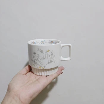  Klasik Japonya Tarzı Kupalar Kahve Fincanları Seramik Grip Bölümü Yaratıcı Kupalar Kahve Fincanları Seyahat Moda Tazas Orijinalleri Drinkware 50MKB