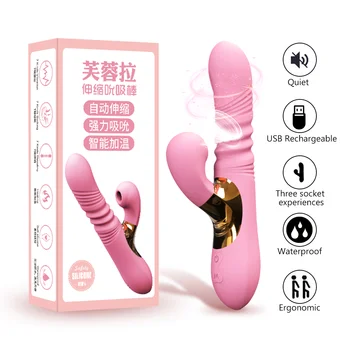  Klitoral emme vibratör G Spot yapay penis tavşan vibratör su geçirmez şarj edilebilir ısıtma vibratör klitoris stimülatörü yetişkin seks oyuncakları