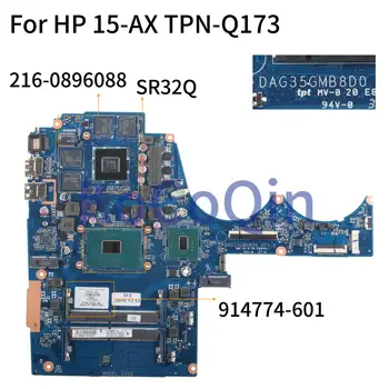  KoCoQin Dizüstü HP için anakart 15-AX TPN-Q173 I7-7700HQ Anakart 914774-001 DAG35GMB8D0 914774-601 SR32Q 216-0896088 2G