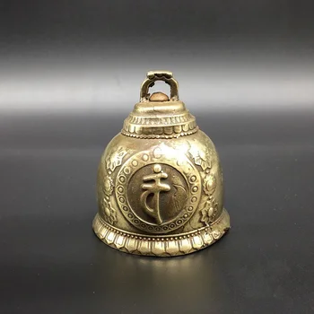  Koleksiyon Çin Bakır Oyma Bronz Çan Bronz Bells Budist Kutsal Zarif Küçük Heykeli