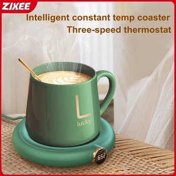  Kupa ısıtıcı isıtma pedi USB DC5V Sabit Sıcaklık Coaster 3 Dişli dijital ekran Ayar Zamanlama Isıtıcı Kahve Süt Çay için