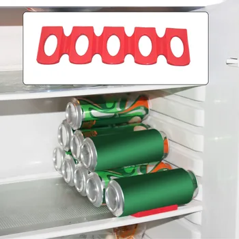  Kırmızı Silikon Buzdolabı Bira şarap şişesi rafı Tutucu Mat İstifleme Düzenli Aracı Mutfak Alet Silikon Tutucu Mat Organizatör