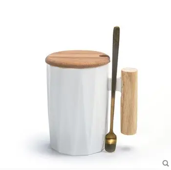  Lager çay kupa kapak ile seramik kupalar kupası süt kap su kupası kupa kahve 