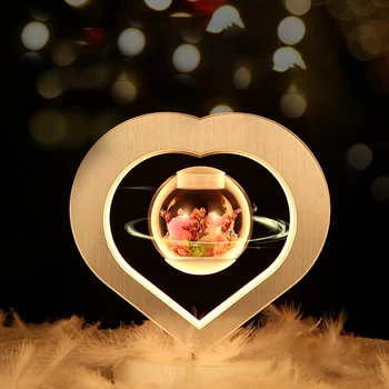  LED manyetik levitasyonunun ölümsüz çiçek yatak odası masa lambası kız odası romantik düğün hediyesi dekorasyon masa lambası