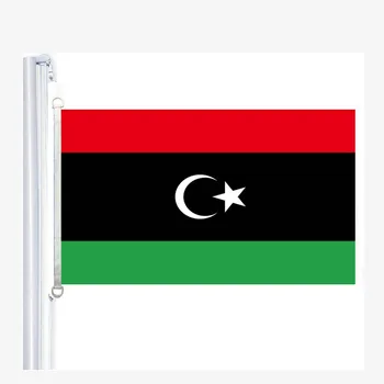 Libya bayrağı, 90 * 150CM, %100 polyester, afiş, Dijital Baskı