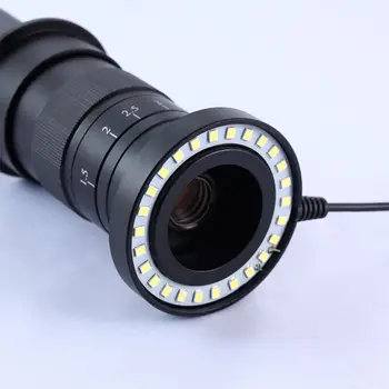  M42 iplik USB LED halka ışık mikroskop ışık kaynağı Video mikroskop için parlaklık ayarlanabilir