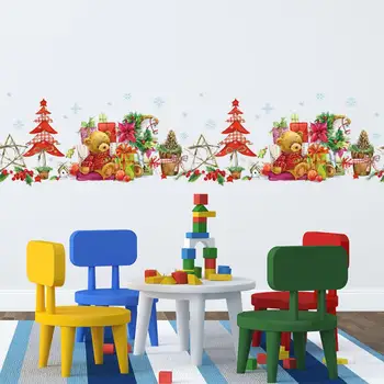  mamalook Noel Kar Tanesi Yapışkanlı Hediye Duvar Sticker PVC Çıkarılabilir Cam Pencere Çocuk Odası Noel Çıkartmaları Ev için Yeni Yıl