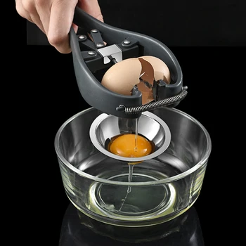  Manuel Paslanmaz Çelik Yumurta Açacağı Yumurta Makas Yumurta Araçları kabuğu kraker yumurta kesici Yumurta Sarısı Yumurta Beyaz Ayırıcı mutfak gereçleri
