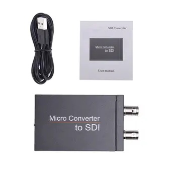  Mikro HDMI uyumlu SDI dönüştürücü Güç 1080p Video ses dağıtıcı kablosu İki SDI Çıkış Adaptörü
