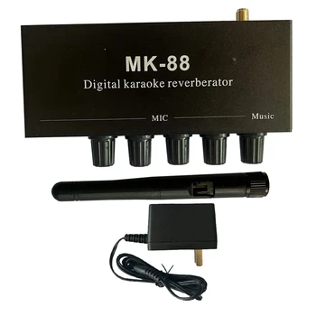  MK - 88 Dijital Karaoke Yankı Stereo Preamplifikatör ses amplifikatörü Karıştırma Kurulu İle DC 12V Güç Adaptörü ABD Plug