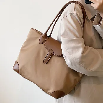  Moda Marka kadın Çantası 2022 Yeni Büyük Kapasiteli alışveriş çantası Oxford Kumaş omuzdan askili çanta Rahat Çok Yönlü kadın Çanta