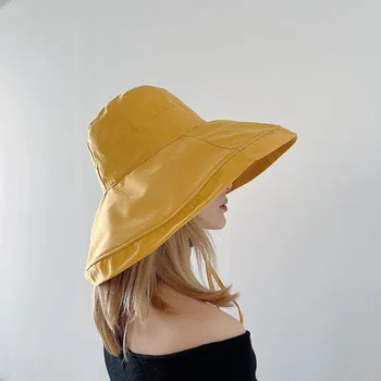  Moda Yaz Büyük Ağız güneş şapkası Kadın Sahil Güneş Koruma UV Kap Japon Vahşi Balıkçı Şapka Kore Versiyonu 2021 YENİ