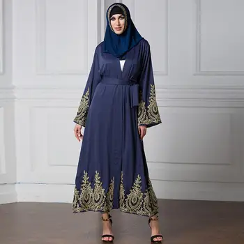  moda Yetişkin Rahat Bornoz Musulmane türk altın dantel dikiş Çarşafımın Yeni moda islam Arap İbadet Hizmet Wj1168