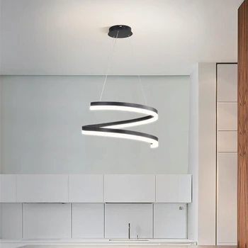  Modern LED kolye ışıkları Minimalist demir asılı lamba yemek odası çalışma Loft dekor ofis toplantı odası armatür süspansiyon