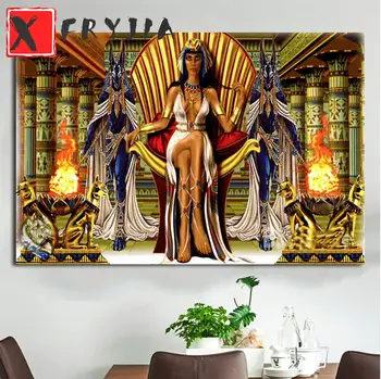  Mısır kraliçesi saray Tam Kare Yuvarlak Matkap DİY Elmas Boyama Çapraz Dikiş Nakış Elmas Elmas Mozaik ev dekorasyon