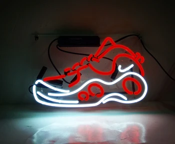 Neon ışık burcu özel ad bira Bar ev dekor açık mağaza lamba ekran sneakers-kırmızı 12