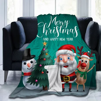  Noel Baba Geyik Atmak Battaniye kanepe yatak için Kış Süper Yumuşak Rahat Mikrofiber kanepe battaniyesi Noel Dekoratif Kanepe Kanepe Hediye