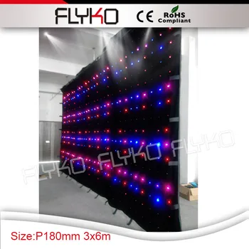  P18 esnek led video perde fabrika fiyat 3x6m led ışıklar ekran video perde