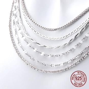  S925 gümüş kolye kadınlar için 100 % ayar gümüş zincir olarak high-end hediye kız arkadaşı için, charm takı kolye