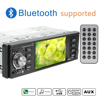  Ses Video MP5 Çalar Araba Radyo ISO RemoteTF USB Hızlı Şarj 1 Din 4.1 İnç Otomobil Parçaları Bluetooth uyumlu 4.2