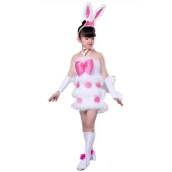  sevimli tavşan kostüm kızlar için cadılar bayramı kostümleri hayvan cosplay anaokulu dans kostümü çocuklar için hayvan dans
