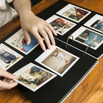  Siyah Levhalar DIY El Yapımı Bebek Albümü Yaratıcı Çift Polaroid Fotoğraf Yapıştırma Aile Albümü Çerçeve Fotoğraf Albümleri Yenidoğan için
