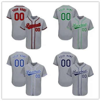  Sporcular için Ucuz Gri Beyzbol Forması Baskı Tasarımı Yüksek Kaliteli Spor Giyim, İndirim için Toptan 8 Adet Tişört