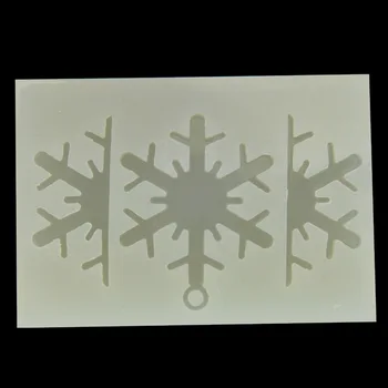  Stereoskopik kar tanesi silika jel kalıp Stereoskopik jel damlayan kristal jel damlayan süsler Dekoratif kek kalıbı