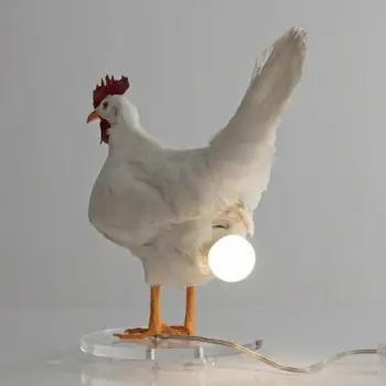  Tahnitçilik tavuk lamba dekorasyon yaratıcı simülasyon tavuklar hayvan tavuk yumurta ışık ev tatil parti hediye Ornamnets