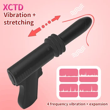  Teleskopik Yapay Penis Vibratörler Sihirli AV Değnek G-spot Klitoris Stimülatörü Yetişkin Mastürbasyon Ürünleri Erotik Seksi Oyuncaklar Seks Oyuncakları Kadınlar İçin