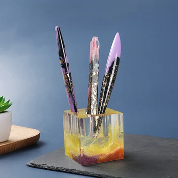  Tükenmez Kalem Şeffaf Silikon Kalıp Kurutulmuş Çiçek Reçine Dekoratif El Sanatları DIY Tükenmez Kalem Kalıp Epoksi Reçine Kalıp Takı için
