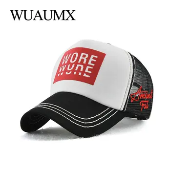  Unisex erkek Kap Örgü Yaz Beyzbol Kapaklar Nefes Net şoför şapkası Kadınlar İçin Açık Güneş Snapback Şapka Casquette Homme