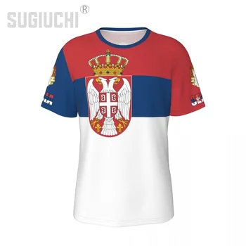  Unisex Ulus T-shirt Sırbistan Bayrağı Sırplar T-Shirt forması Erkekler Kadınlar İçin Futbol Futbol Taraftarları Hediyeler Özel giysi tee