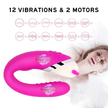  USB Şarj Edilebilir 12 hızları Bükme Bükülmüş Vibratör G Spot Yapay Penis Stimülatörü Seks Oyuncakları Kadınlar İçin Seks Ürünleri Çiftler için