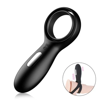 Uyarıcı Kadın Clitors Silikon Cock Yüzükler vibratörler Erkekler 10 Frekans Titreşim Penis Yüzükler Su Geçirmez Şarj Edilebilir vibratör