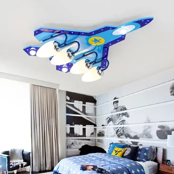  Uçak çocuk yatak odası dekoru için led ışıkları odası kapalı avize aydınlatma avizeler tavan lambaları oturma odası dekorasyon için