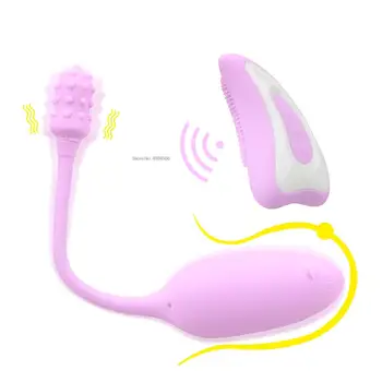  Vajina Stimülasyon Klitoral Vibratör Çok Fonksiyonlu Titreşimli Yumurta Kablosuz Uzaktan Kumanda Meme titreşimli masaj aleti 18 + G-spot
