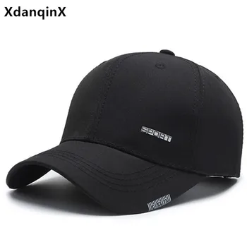  XdanqinX Ayarlanabilir Boyutu erkek pamuklu beyzbol şapkası Siyah Kap Snapback Kap Rahat Marka Spor Kap Turist dil Kap balıkçı şapkası