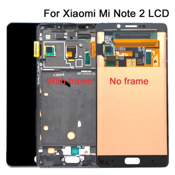  Xiao mi mi not 2 için LCD ekran dokunmatik ekranlı sayısallaştırıcı grup Çerçeve ile Süper Amoled Xiao mi mi Note2 not 2 LCD Değiştirin