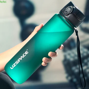  Yeni 1000 ml Spor Su Şişesi BPA Ücretsiz Taşınabilir sızdırmaz Shaker şişe Plastik Drinkware Açık Tur Spor Ücretsiz Nakliye öğeleri