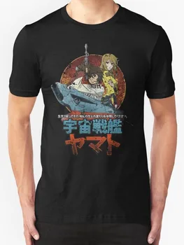  Yeni Kısa Kollu Erkek Yeni Uzay Savaş Gemisi Yamato Erkekler T-Shirt Erkekler Pamuk Tees Tshirt Harajuku Streetwear