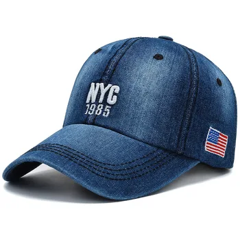 Yeni Moda NYC 1985 nakış kovboy yıkanmış beyzbol şapkası kadın erkek kaliteli açık havada spor güneşlikli kep ayarlanabilir gorras