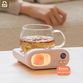  Youpin Elektrikli Bardak ısıtıcı ped Otomatik kapanma Kahve kupa ısıtıcı Mat 75° LED Ekran Ev Ofis için Süt Çay Su İsıtıcı Gece Lambası