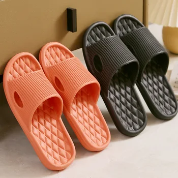  Yumuşak Ev Terlik Çift Yaz Kapalı Kaymaz banyo terlikleri Sandalet Otel Düz Renk Erkek Kadın Flip Flop düz ayakkabı